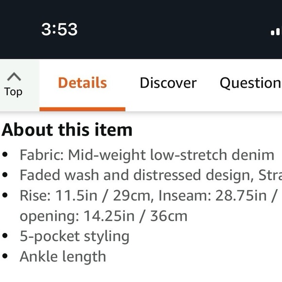 Madewell Blue Straight Leg Jeans with Distressed Details - Picture 6 of 6